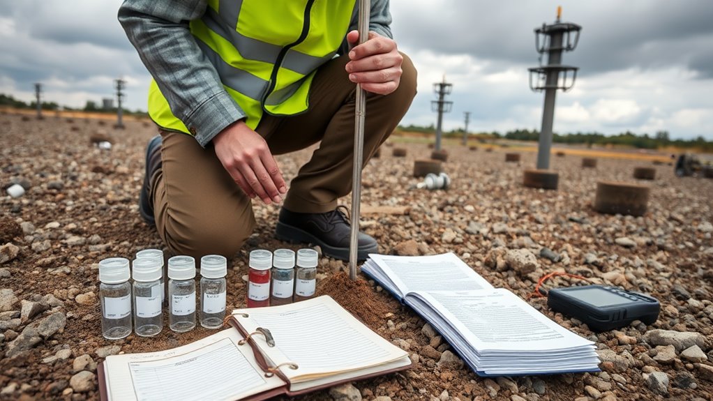 conducting fieldwork and gathering data