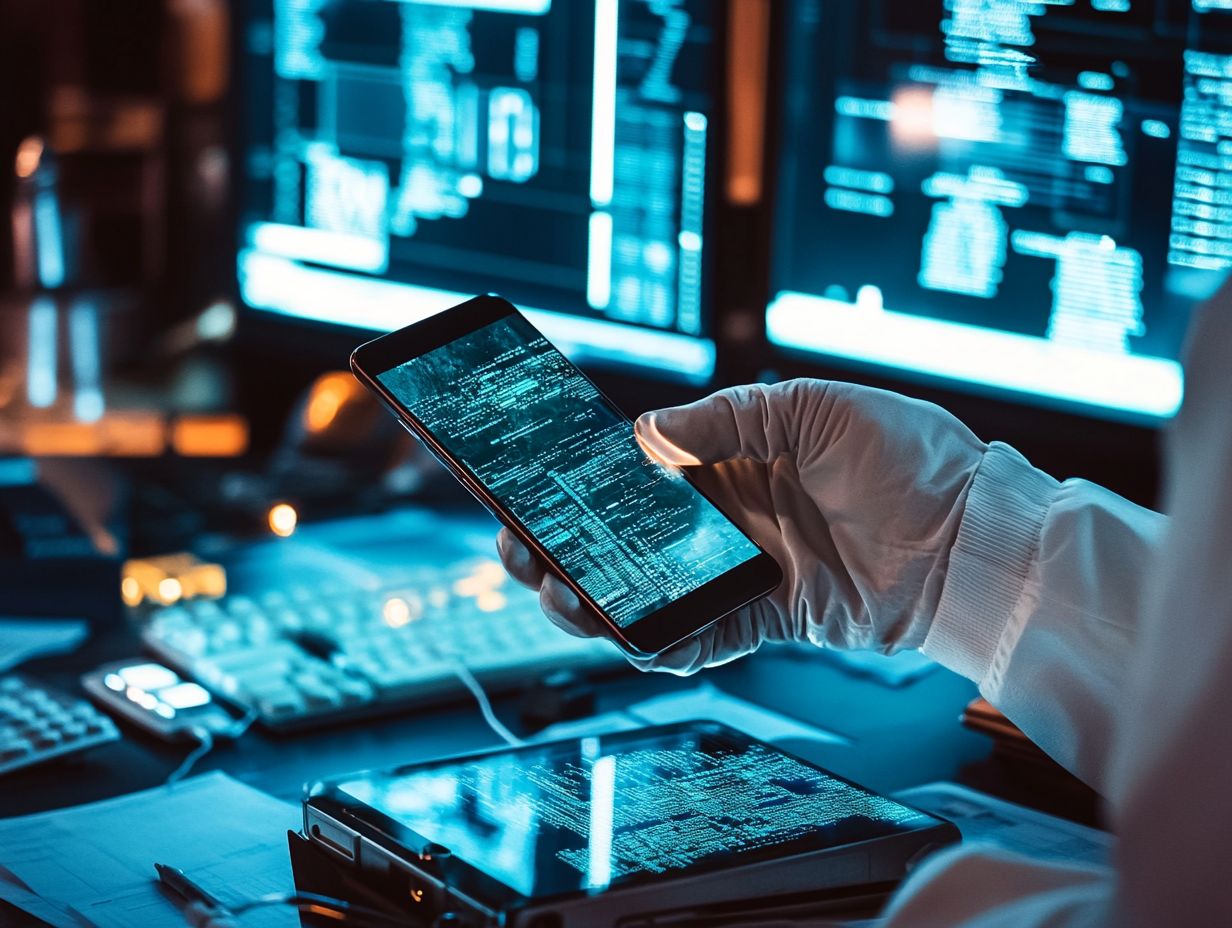 Forensic analysis of cell phone data in legal cases